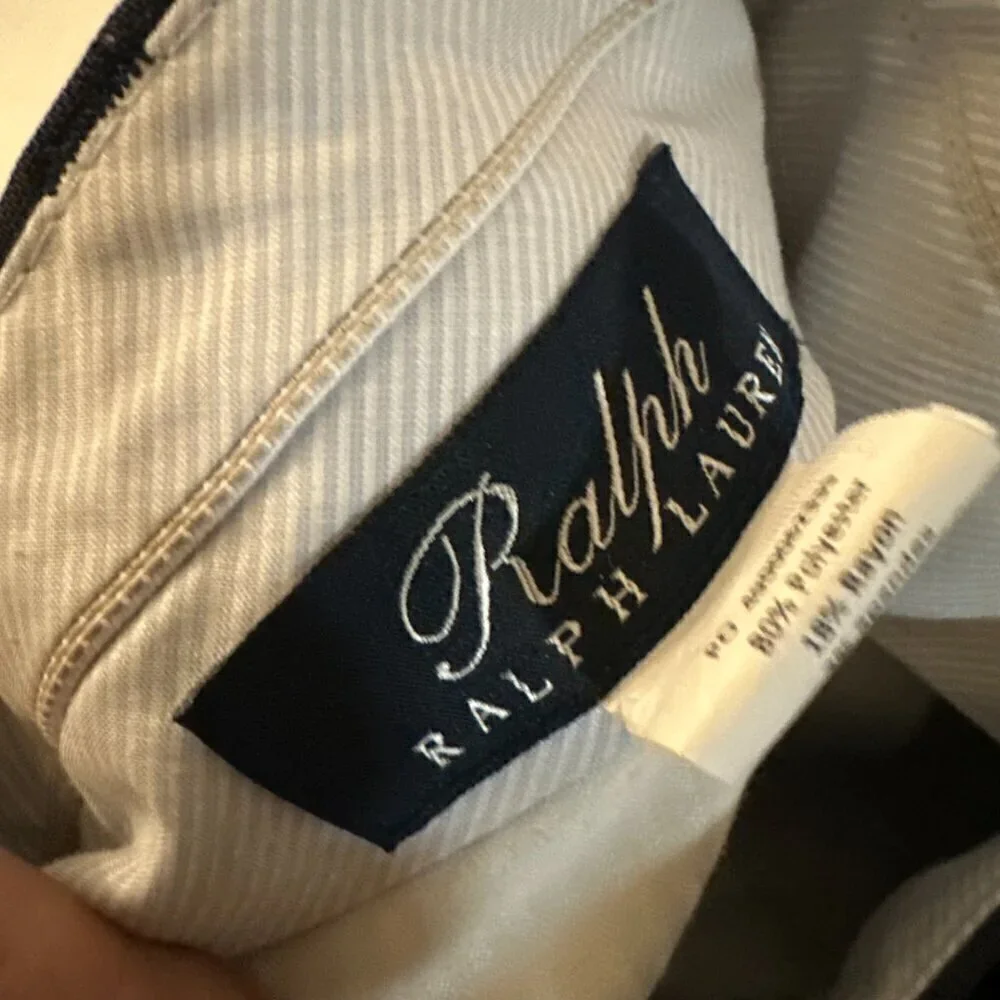 Ralph Lauren Blue Size 36 Slacks Trousers Pants EUC Window Pane Plaid